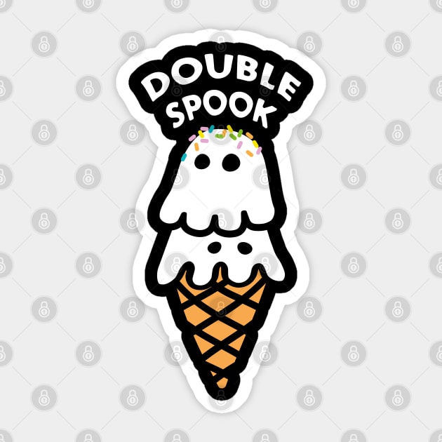 Double Spook Sticker by threadfulcat